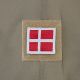 Danish Flag, small, weaved with Velcro, Red/white