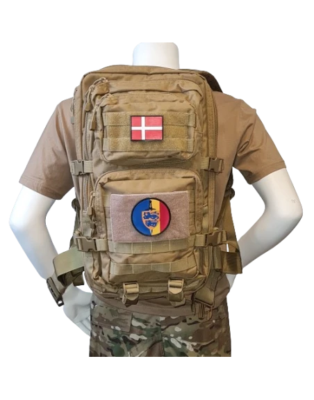 Rygsæk m. Slesvigske Fodregiments Regimentsmærke, sæt