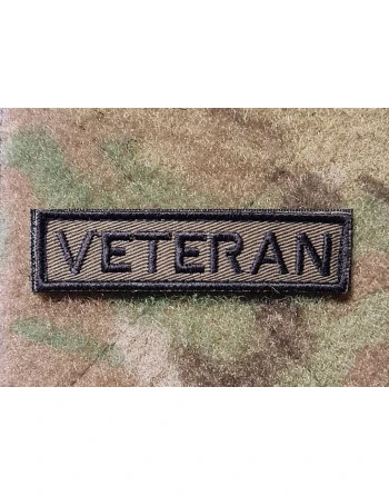Veteran, Grøn/Sort (8x2 cm) med velcro