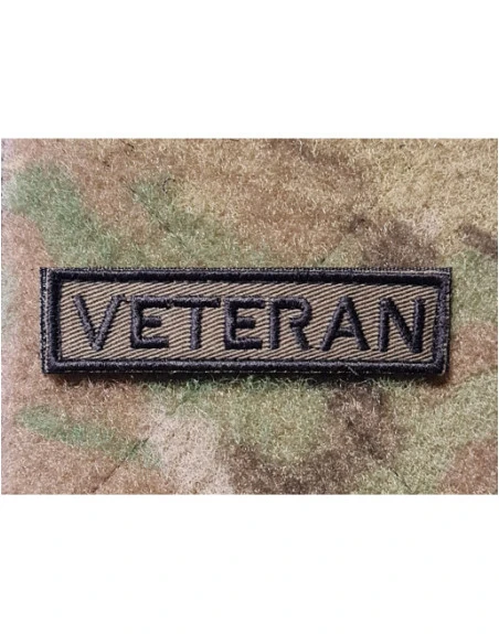Veteran, Grøn/Sort (8x2 cm) med velcro