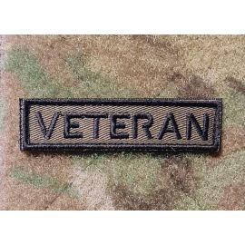 VETERAN Mærke - Grøn/sort (8x2 cm) på velcro