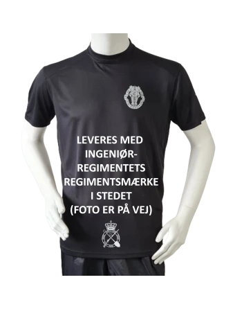 Lancer Løbetrøje med Ingeniørregiment - reflekstryk, Sort