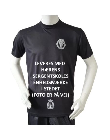 Lancer Løbetrøje med Hærens Sergentskole - reflekstryk, Sort