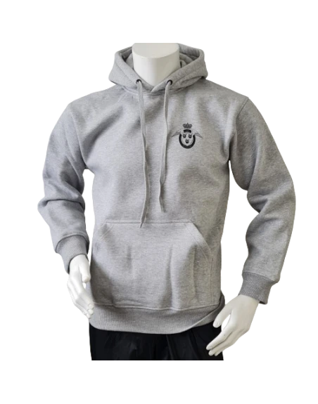 Lancer - Hoodie, grå med FLYVERHJEMMEVÆRNET tryk på ryg