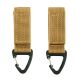 101 INC - PALS (MOLLE) Karabiner, 2 stk., Coyote