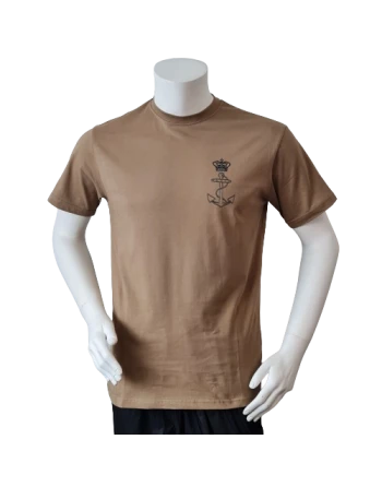 Lancer – T-shirt med Søværnets Enhedsmærke tryk på bryst, MTS-Khaki