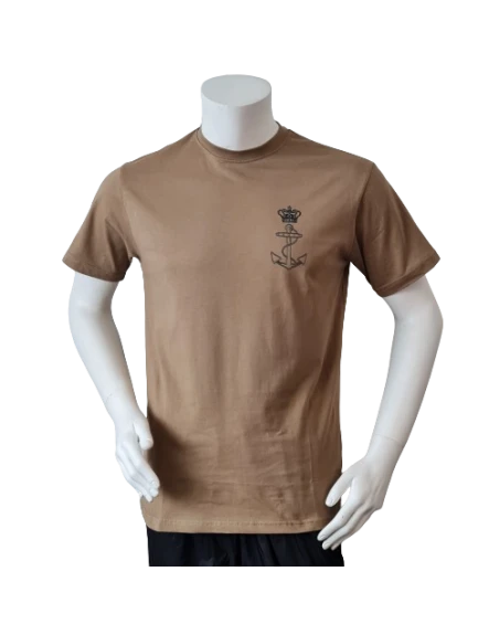 Lancer – T-shirt med Søværnets Enhedsmærke tryk på bryst, MTS-Khaki