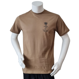 Lancer – T-shirt med Søværnets Enhedsmærke tryk på bryst, MTS-Khaki
