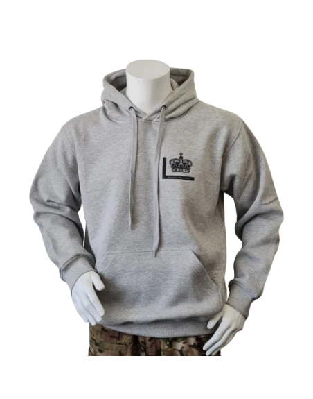 Lancer - Hoodie, med Fløjkompagniet-tryk på ryg, Grå