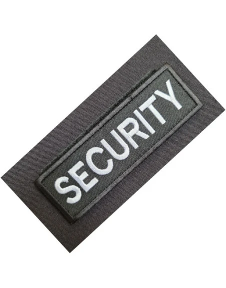 SECURITY ærmemærke, Sort/Hvid på velcro