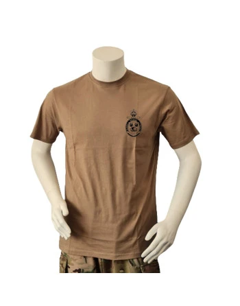 Lancer T-shirt med Marinehjemmeværnet, tryk på bryst, MTS-Khaki