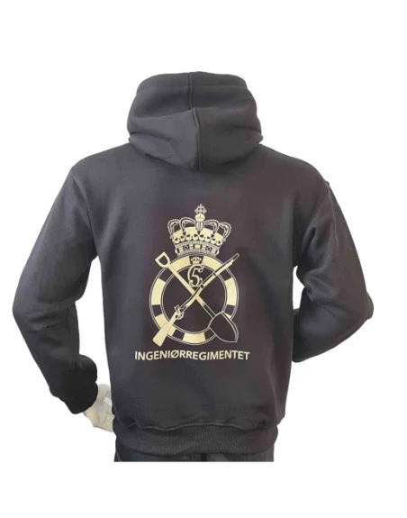 Lancer - Hoodie u/zip, INGEINØRREGIMENTET, Sort