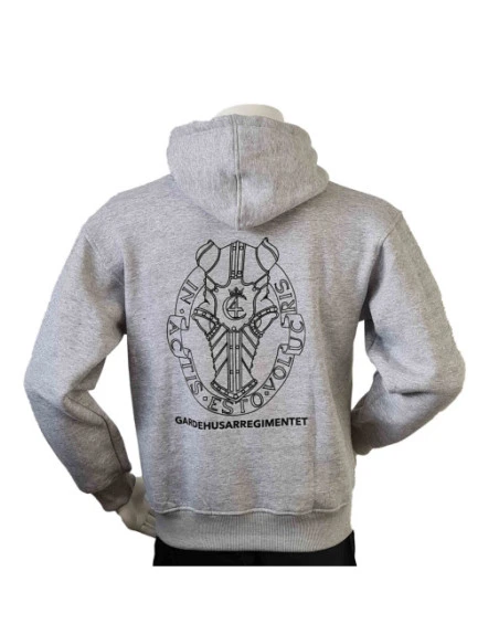 Lancer - Hoodie u/zip, GARDEHUSARREGIMENTET, Grå