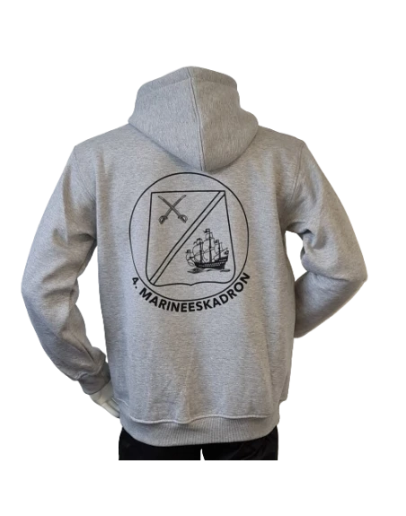Lancer - Hoodie u/zip, 4. MARINEESKADRON, Grå