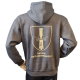 Lancer - Hoodie u/zip, Mørkegrå med DANSKE ARTILLERIREGIMENT tryk på ryg