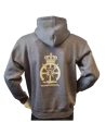 Lancer - Hoodie u/zip, Mørkegrå med TRÆNREGIMENTET tryk på ryg