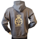 Lancer - Hoodie u/zip, Mørkegrå med TRÆNREGIMENTET tryk på ryg