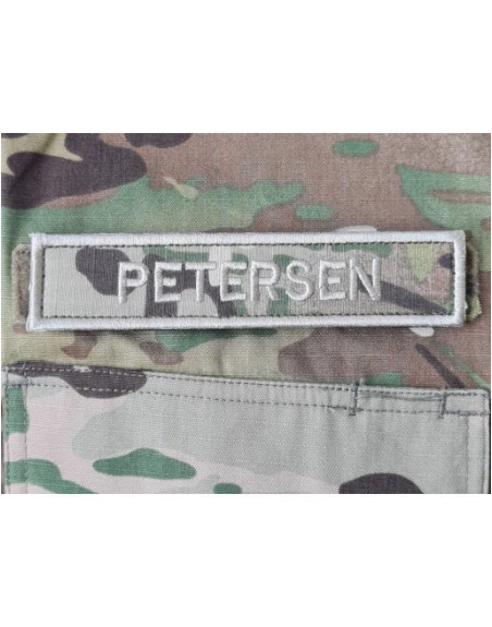 4 pcs Name tag, Velcro, Khaki text on MultiCam