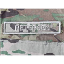 4 pcs Name tag, Velcro, Khaki text on MultiCam