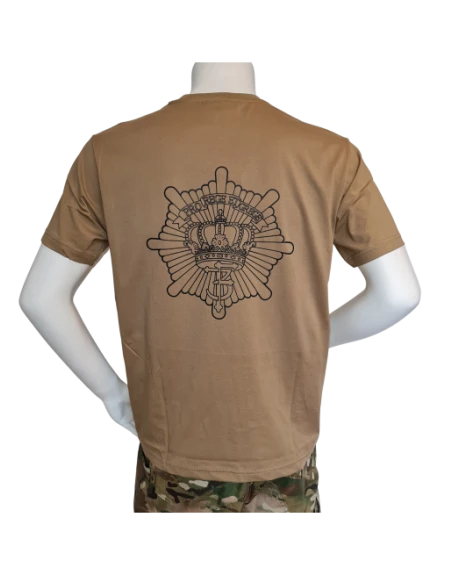 LANCER - T-shirt, MTS-Khaki m. Den Kgl. Livgardes Regimentsmærke