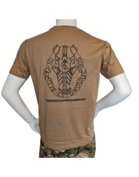 LANCER - T-shirt, MTS-Khaki m. Gardehusarregimentets Regimentsmærke