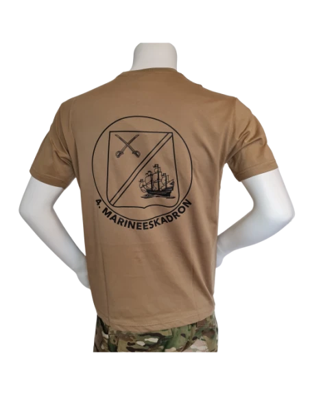 LANCER - T-shirt, MTS-Khaki m. 4. Marineeskadrons Enhedsmærke