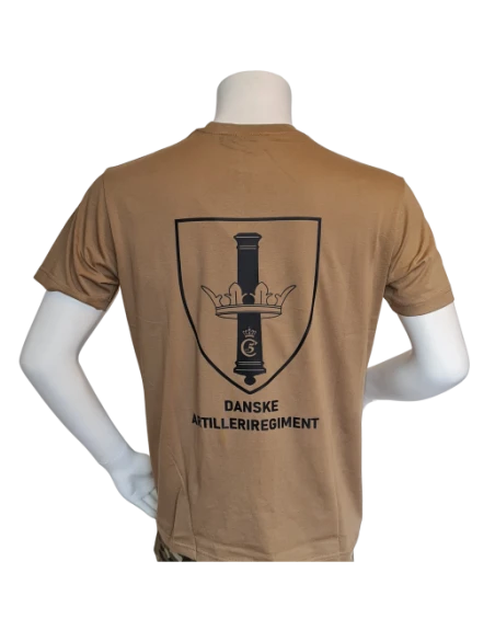 LANCER - T-shirt, MTS-Khaki m. Danske Artilleriregiments Regimentsmærke