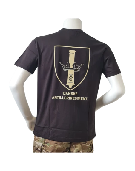 LANCER - T-shirt, Sort m. Danske Artilleriregiments Regimentsmærke