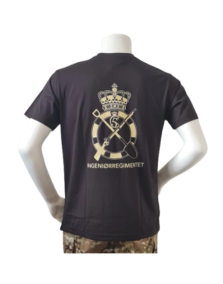 LANCER - T-shirt, Sort m. Ingeniørregimentets Regimentsmærke
