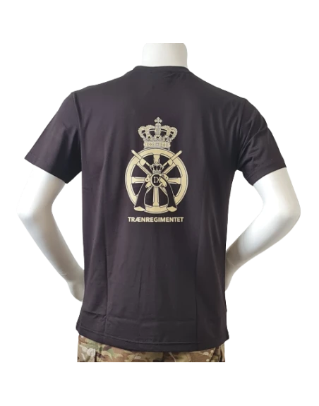 LANCER T-shirt, Sort m. Trænregimentets Regimentsmærke trykt på brystet