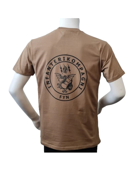 Lancer T-shirt med Infanterikompagni Fyn, tryk på bryst