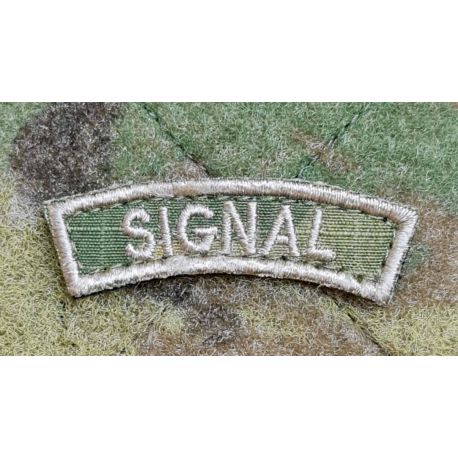 SIGNAL, on velcro, khaki on MultiCam