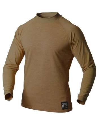 PFG - LONG SLEEVE MOCK TURTLE NECK SHIRT, MIDT WEIGHT