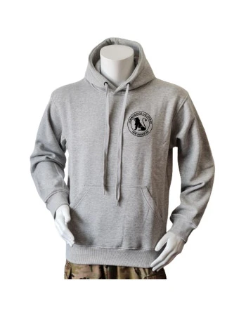 Lancer Hoodie med HVK NORDFYN, tryk på ryg, Grå