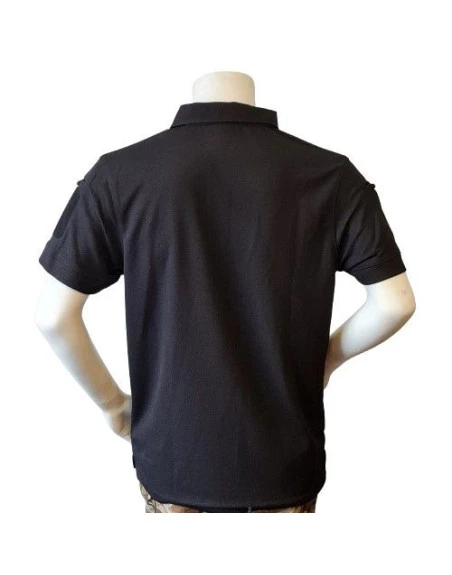 Mil-Tec Polo Shirt, Sort, Livgarden tryk på bryst