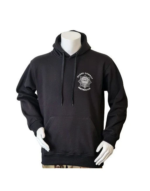LANCER Hoodie, Sort, m. Livgarden "Close Combat Instructor" trykt på Ryg.