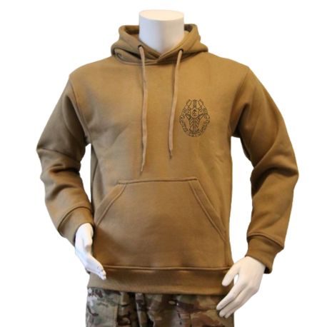 Lancer - Hoodie, MTS-Khaki med GARDEHUSARREGIMENTET tryk på ryg