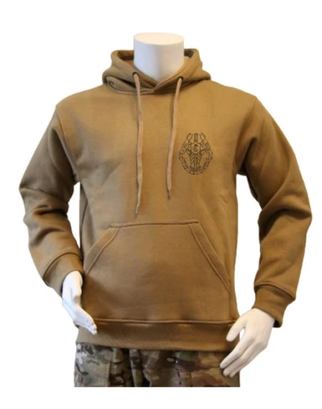 Lancer - Hoodie, MTS-Khaki med GARDEHUSARREGIMENTET tryk på ryg