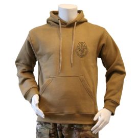 Lancer - Hoodie, Coyote med GARDEHUSARREGIMENTET tryk på ryg