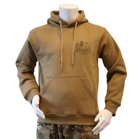 Lancer - Hoodie, MTS-Khaki med JYDSKE DRAGONREGIMENT tryk på ryg