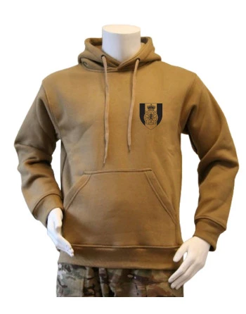 Lancer - Hoodie, MTS-Khaki med TRÆNREGIMENTET tryk på ryg