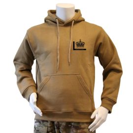 Lancer - Hoodie, , Coyote med 1/1 LG Fløjkompagniet-tryk på ryg