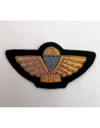 DFU Faldskærmsvinge, Guldbroderi til Selskabsuniform