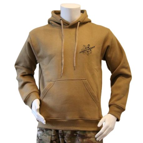 Lancer Hoodie, Coyote med Andeby Airsoft, tryk på ryg