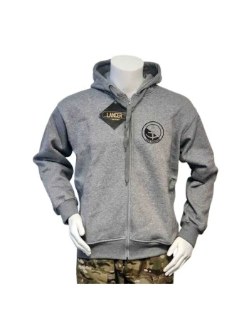Lancer Hoodie, Grå med HVK TØNDER tryk på ryg
