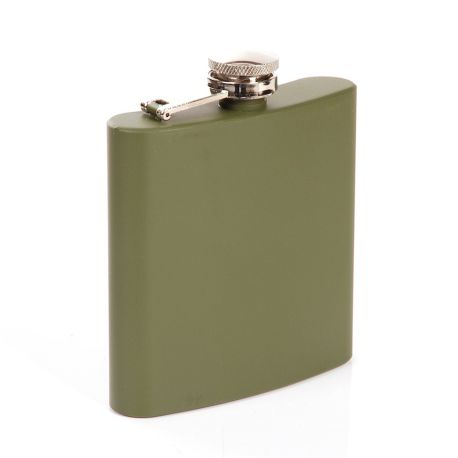 Pocket Flask, 6 oz, Olive