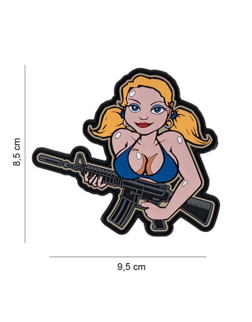 Tactical girl blonde hair, 3D Patch