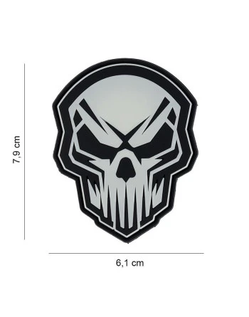 Angry Skull, Selvlysende 3D PVC Patch