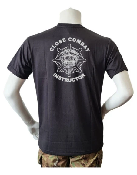 LANCER - T-shirt, Sort, med Livgarden "Close Combat Instructor" tryk på bryst og ryg