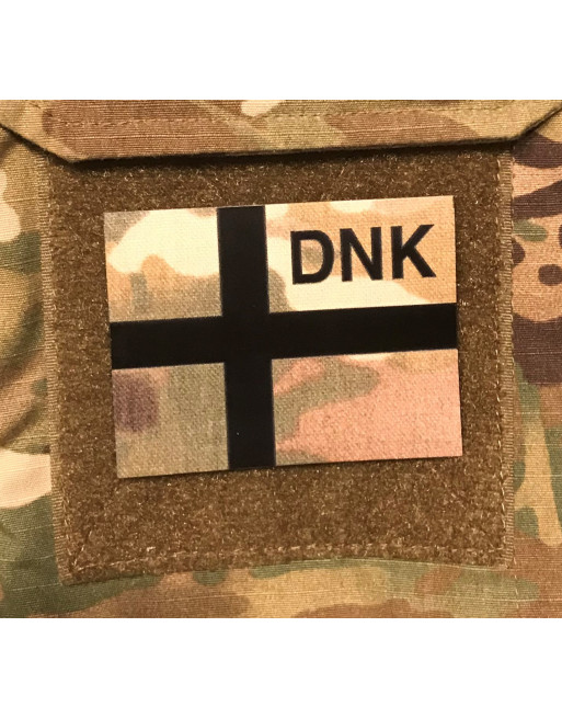 IR Dannebrog DNK på Velcro, MultiCam Print